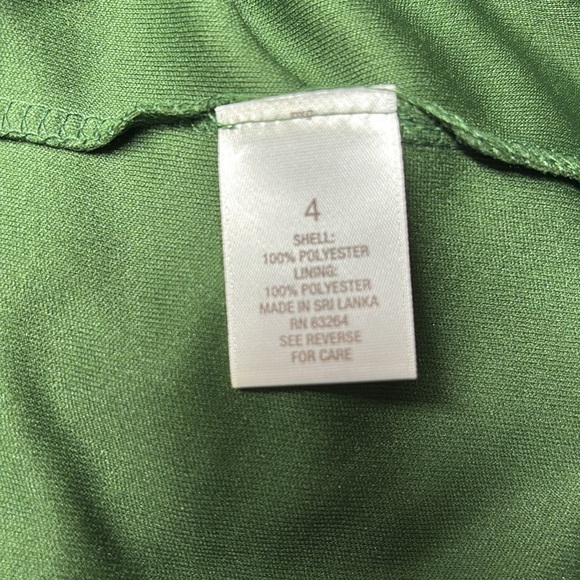 Dress Barn Green and Blue Graphic Dress 3/4 Sleeve - Picture 4 of 4